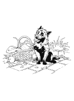 A coloring page of the wizard of oz